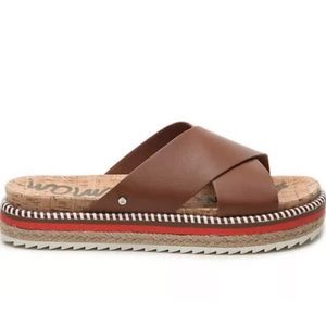 Sam Edelman tan strap espadrille sandals